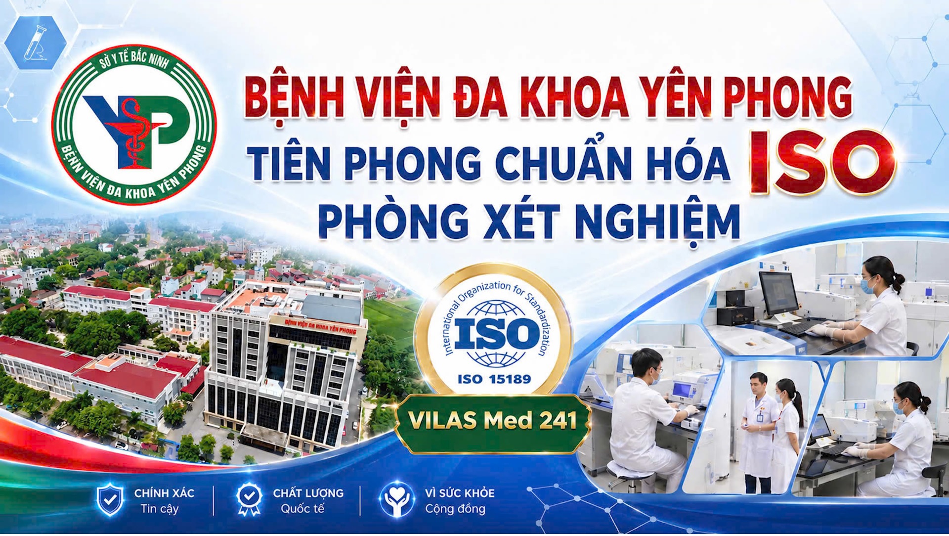 BVĐK Yên Phong tiên phong chuẩn hóa ISO phòng xét nghiệm