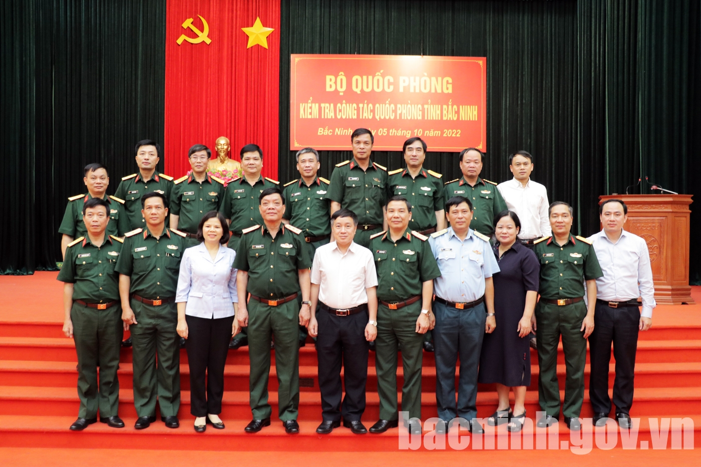 Đoàn công tác Bộ Quốc phòng kiểm tra công tác quốc phòng tại tỉnh Bắc Ninh