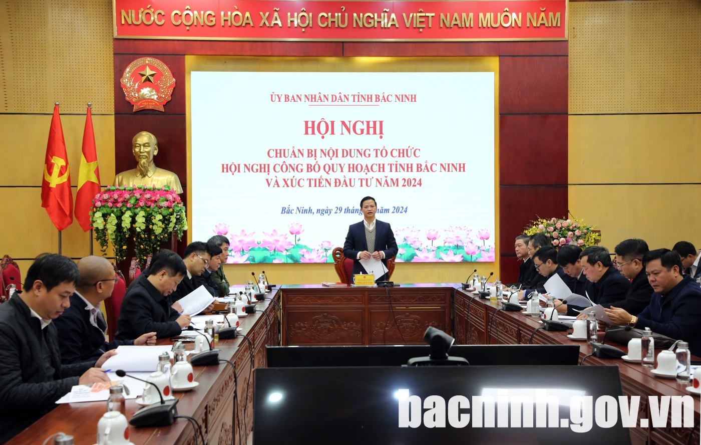 Hội nghị chuẩn bị công bố Quy hoạch tỉnh Bắc Ninh và xúc tiến đầu tư năm 2024
