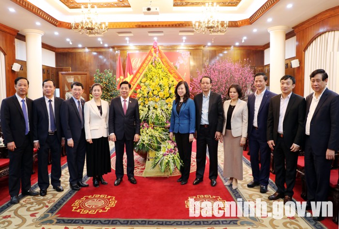 Đoàn đại biểu tỉnh Bắc Giang chúc Tết tỉnh Bắc Ninh