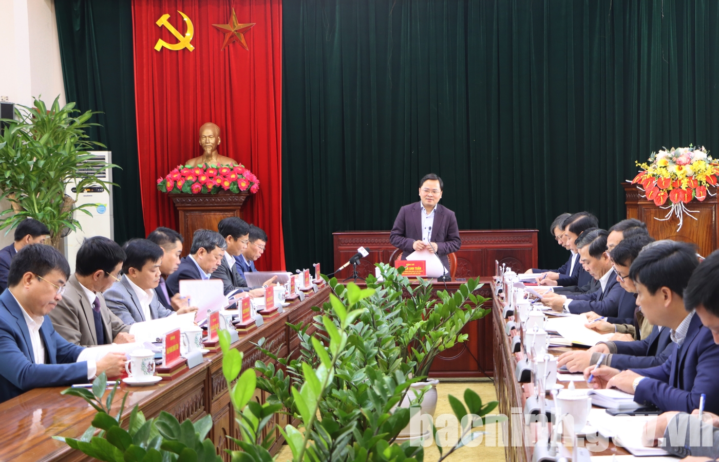 Bí thư Tỉnh ủy Nguyễn Anh Tuấn làm việc với thành phố Bắc Ninh về dự án cầu Như Nguyệt