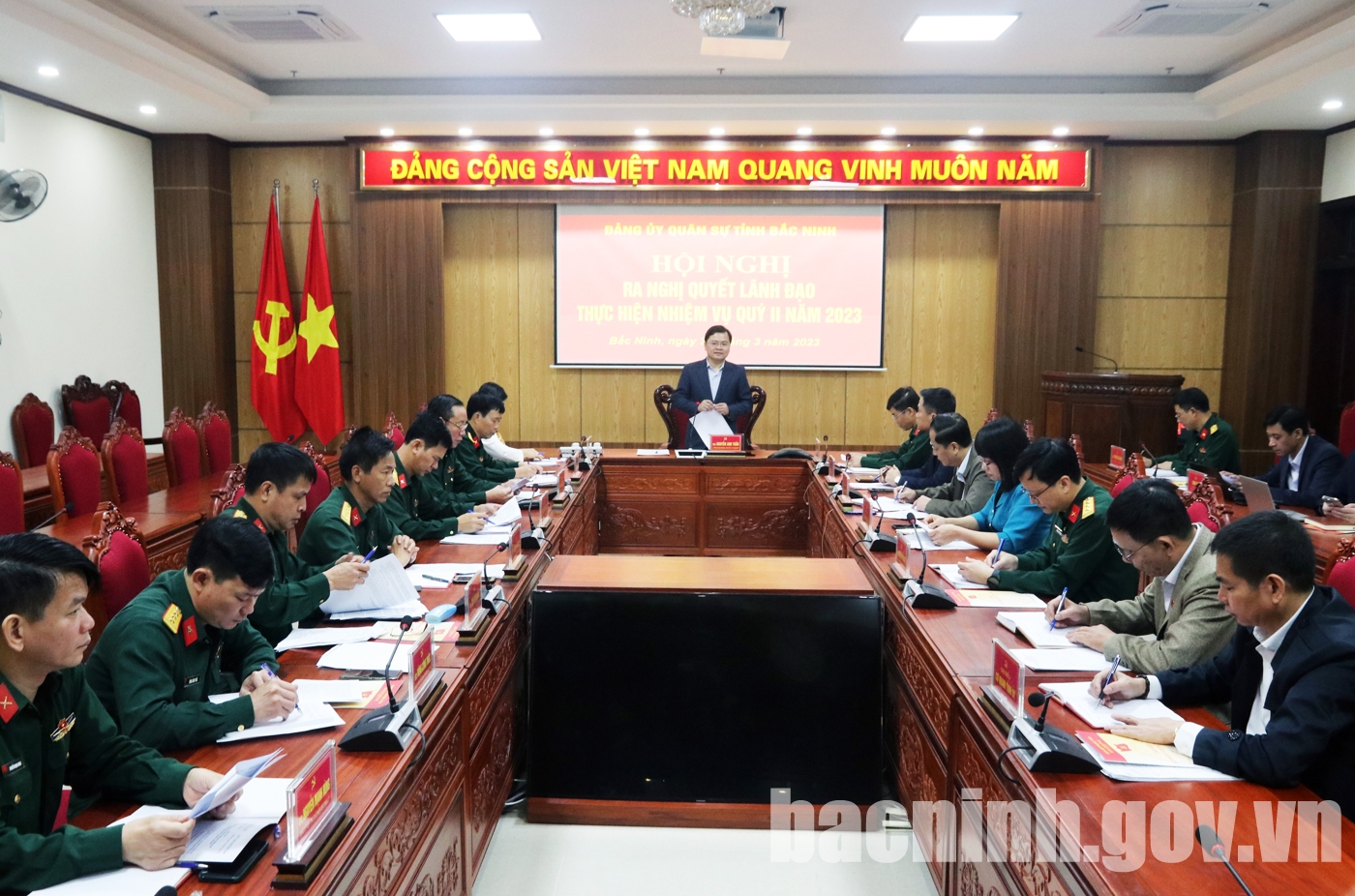 Đảng ủy Quân sự tỉnh Bắc Ninh ra Nghị quyết lãnh đạo thực hiện nhiệm vụ quý II năm 2023