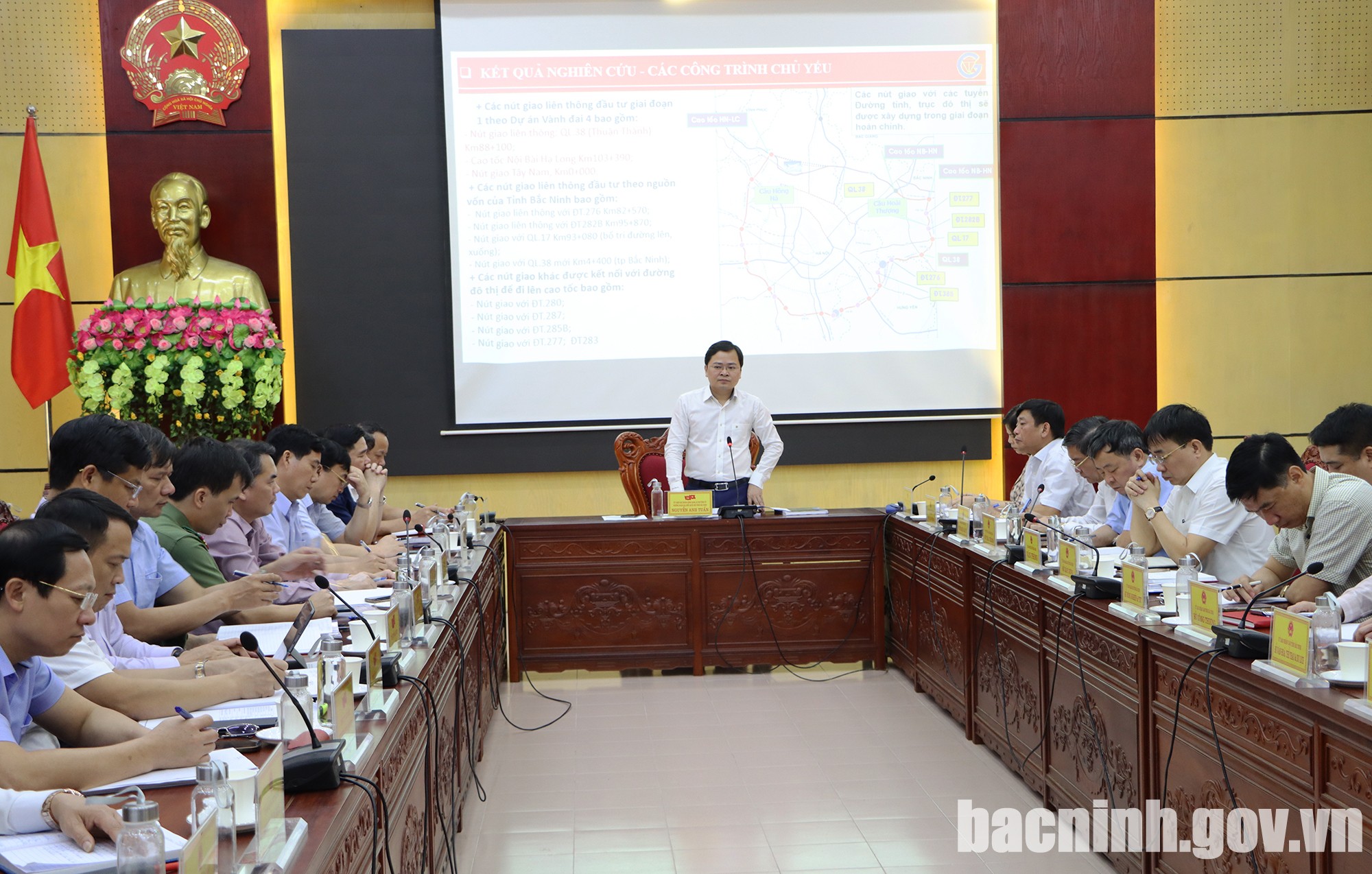 Họp Ban chỉ đạo thực hiện dự án đầu tư xây dựng đường vành đai 4 - vùng Thủ đô Hà Nội, đoạn qua địa phận tỉnh Bắc Ninh