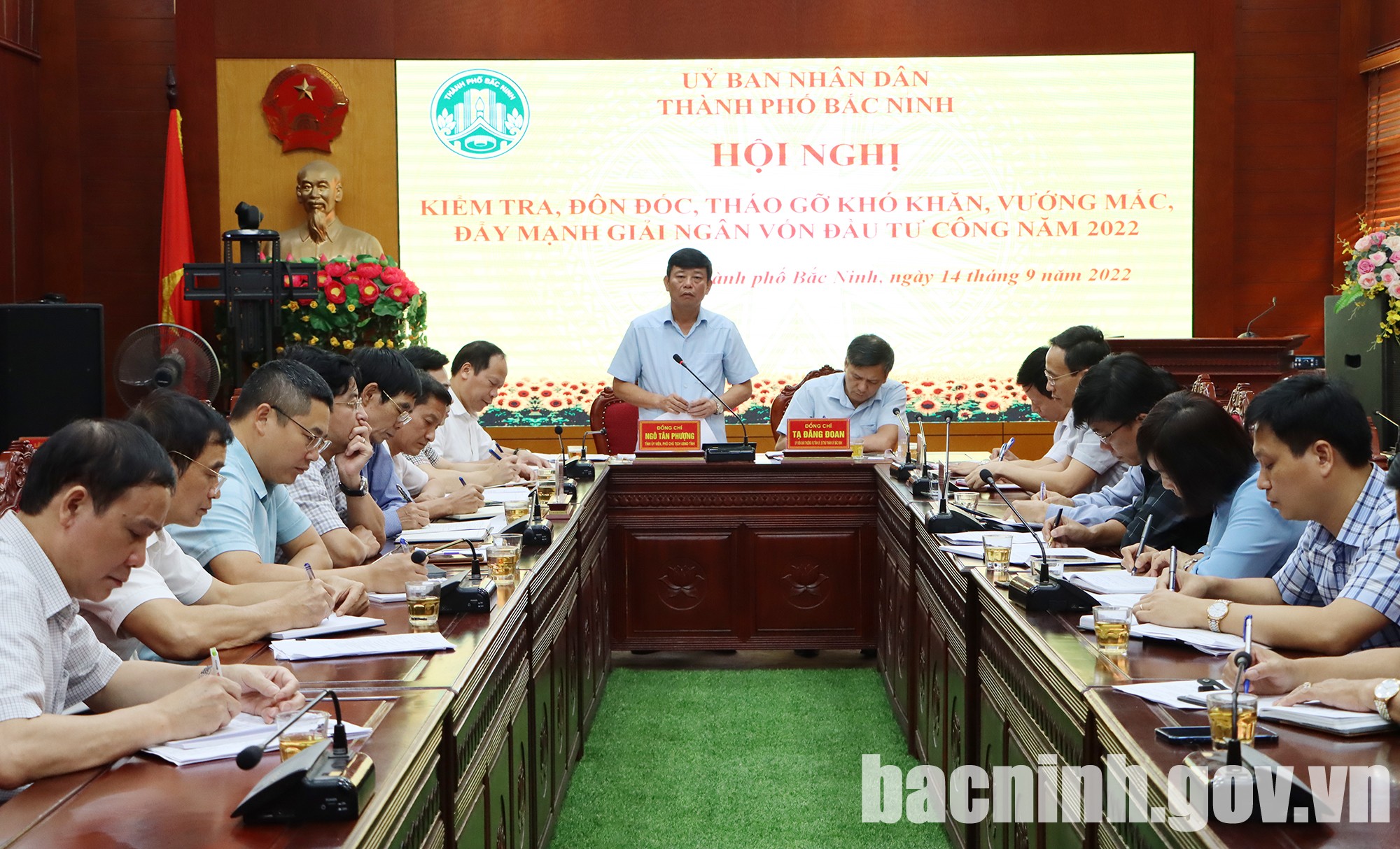 Lãnh đạo tỉnh đôn đốc giải ngân vốn đầu tư công tại thành phố Bắc Ninh