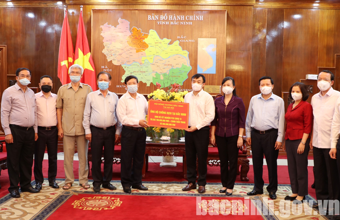 Hội đồng hương Bắc Ninh tại Hà Nội ủng hộ công tác phòng, chống dịch Covid-19 cho Tỉnh Bắc Ninh