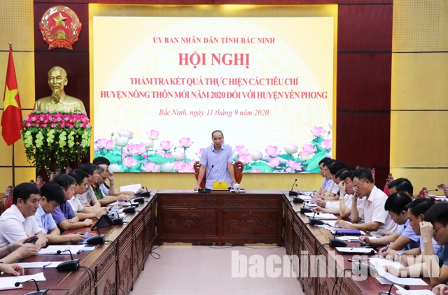 Thẩm tra các tiêu chí Nông thôn mới đối với huyện Yên Phong
