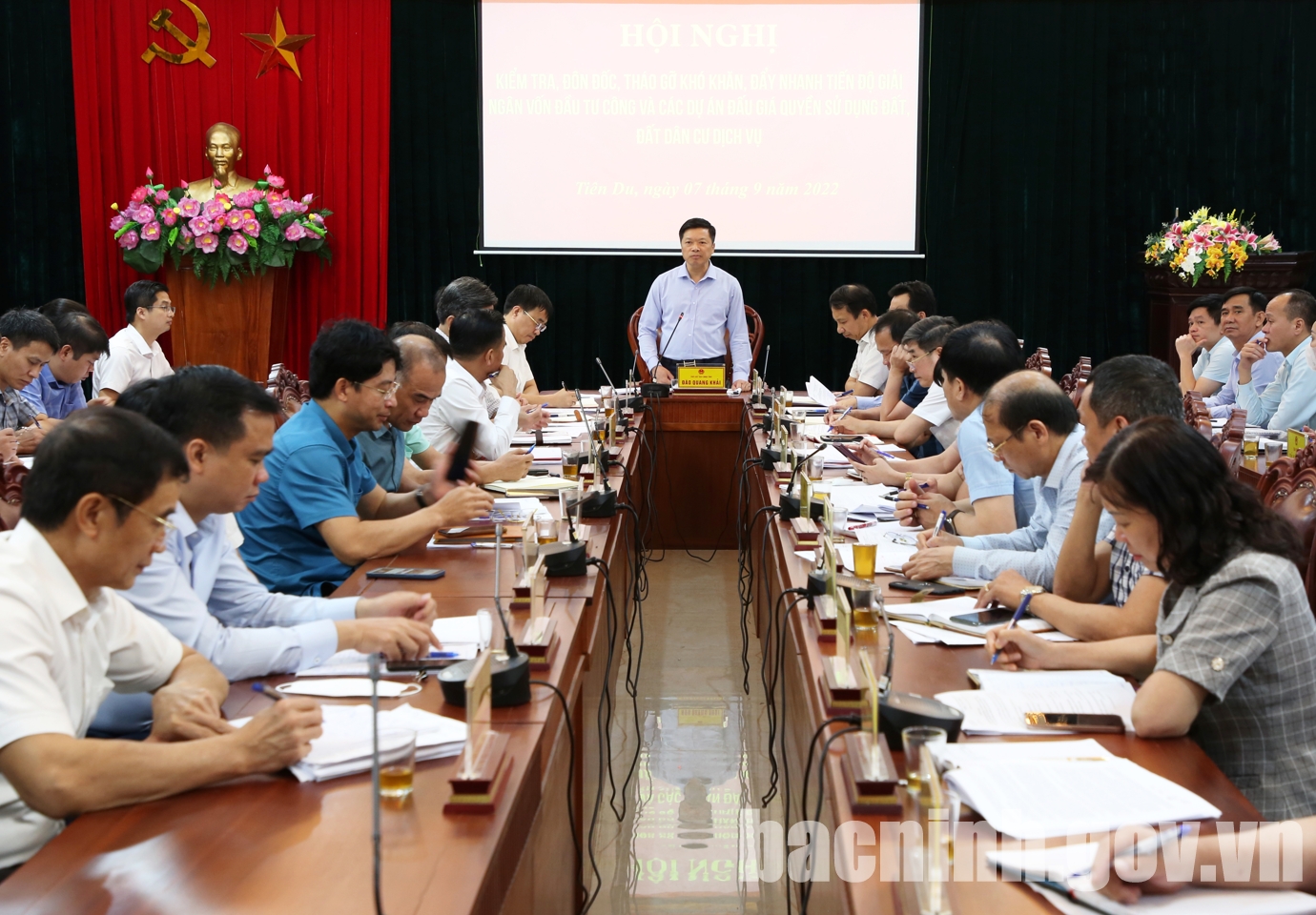 Phó Chủ tịch UBND tỉnh kiểm tra tiến độ giải ngân vốn đầu tư công tại huyện Tiên Du