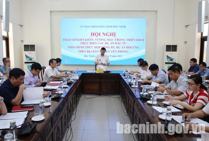UBND tỉnh tháo gỡ khó khăn, vướng mắc cho các dự án BT trên địa bàn huyện Yên Phong