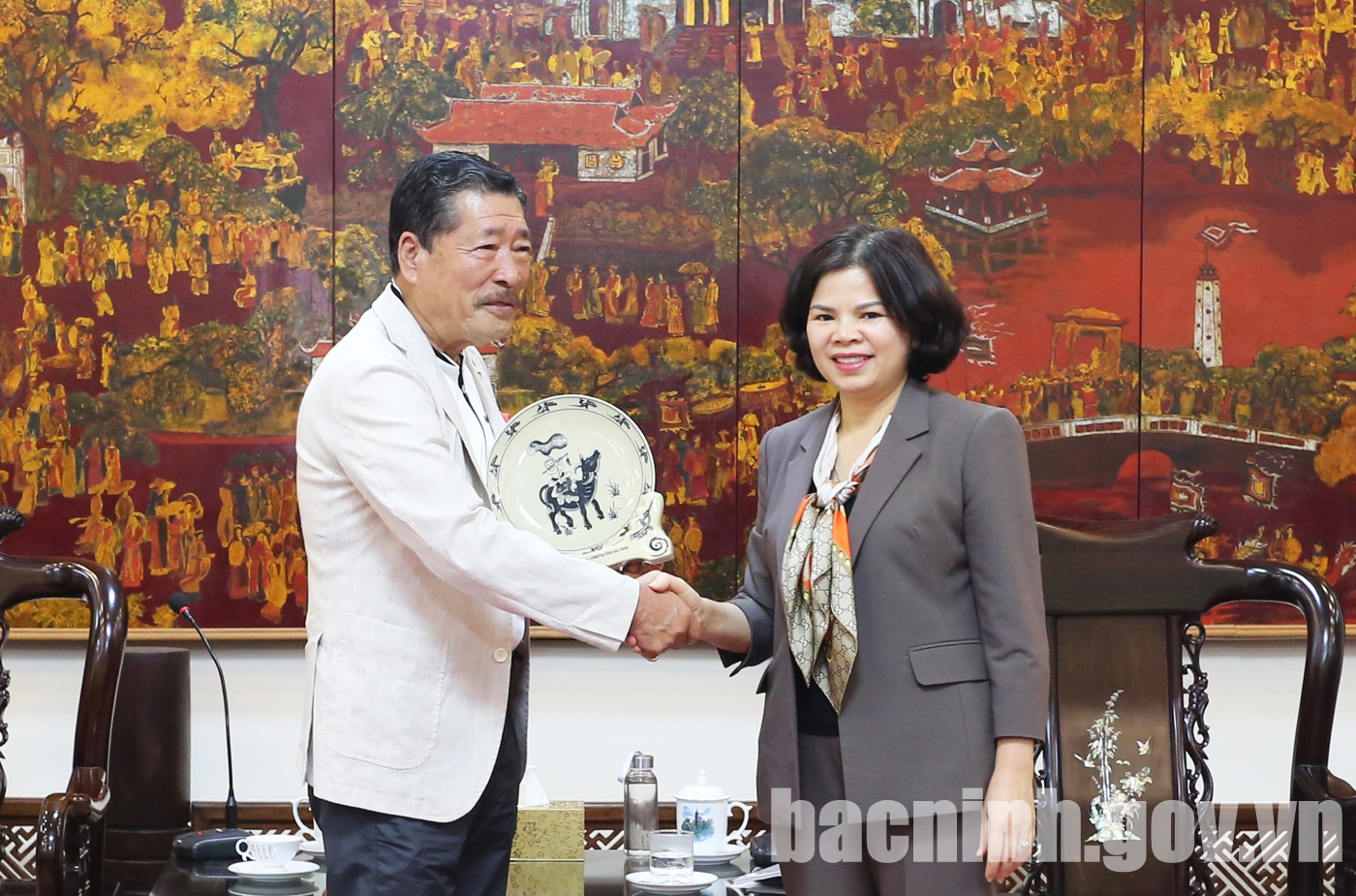 Chủ tịch UBND tỉnh Bắc Ninh tiếp và làm việc với Chủ tịch Hội Hữu nghị Nhật Bản – Việt Nam vùng Chukyo