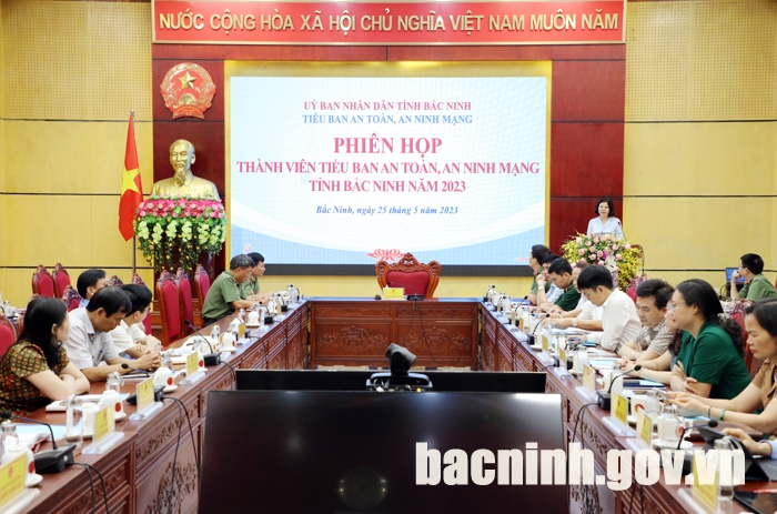 Phiên họp Tiểu ban An toàn, An ninh mạng tỉnh Bắc Ninh năm 2023