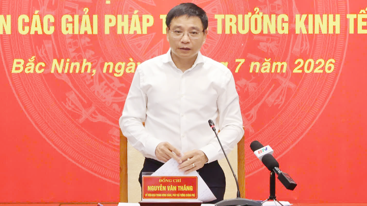 Phó Thủ tướng Chính phủ Nguyễn Văn Thắng làm việc với tỉnh Bắc Ninh về các giải pháp thúc đẩy tăng trưởng kinh tế hai con số