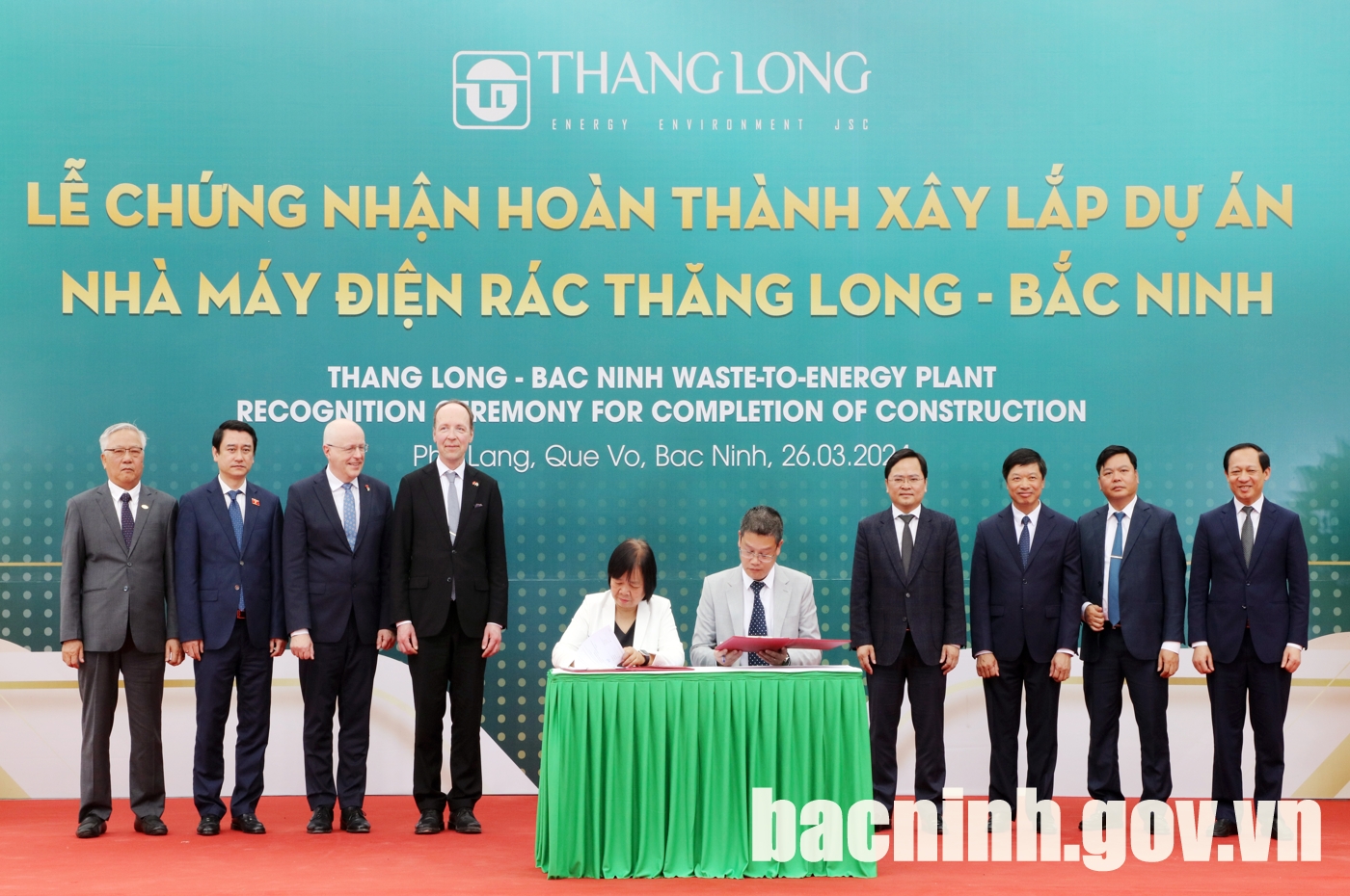 Thang Long - Bac Ninh waste-to-energy plant recognition ceremony for completion of construction